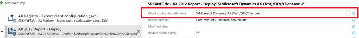 Define configuration file